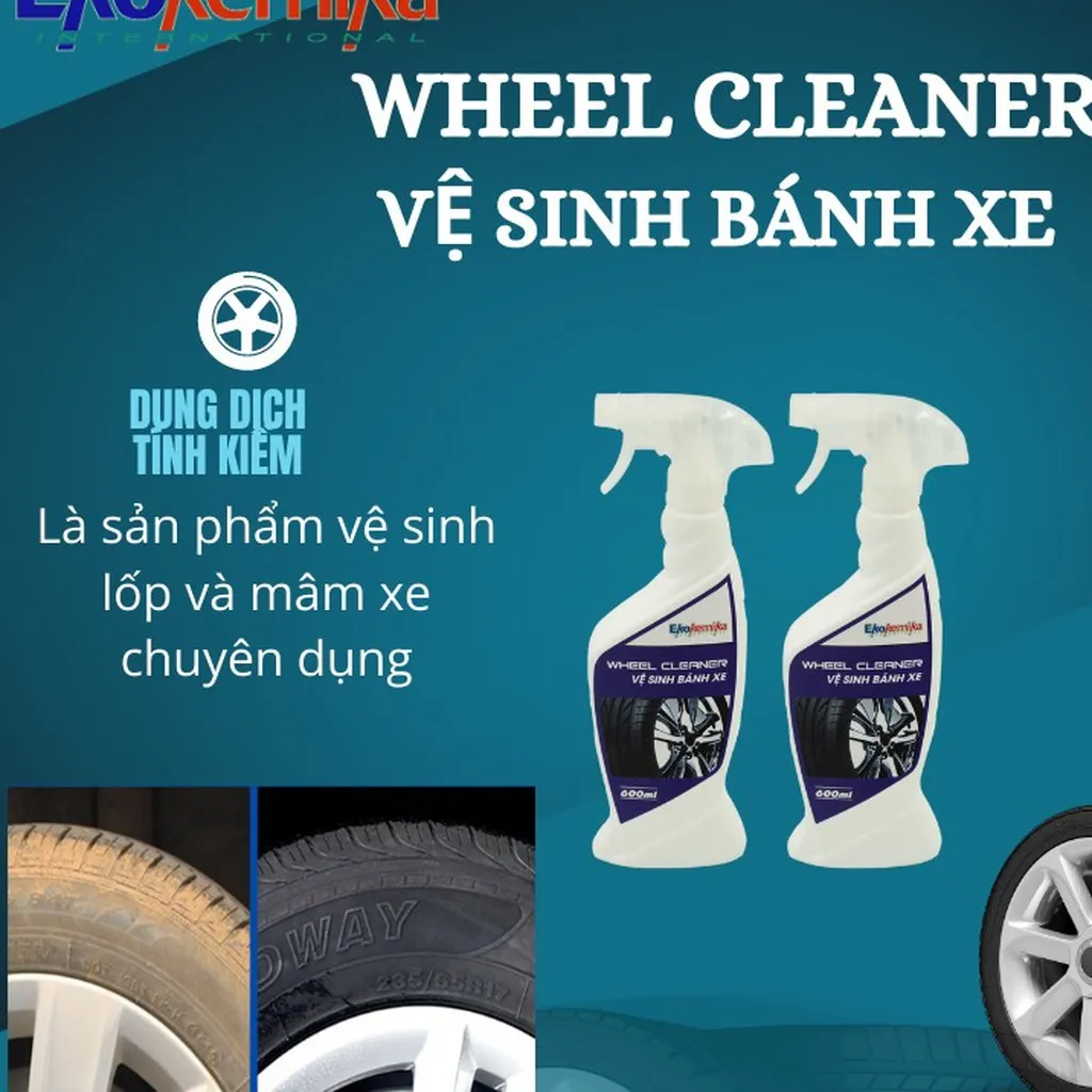 Alternative view of Dung Dịch Vệ Sinh Bánh Xe - Lốp Xe Wheel Cleaner 600ml Thương Hiệu Ekokemika