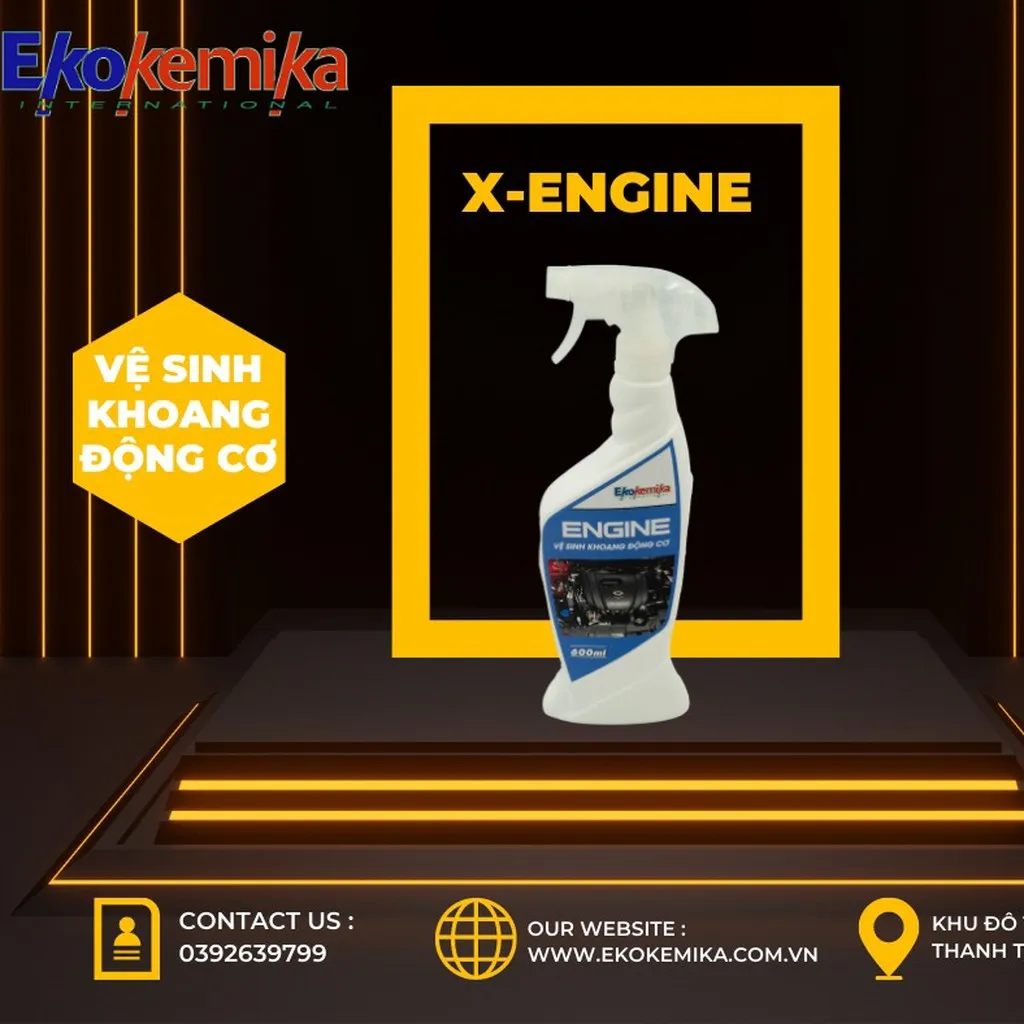 Dung Dịch Làm Sạch Khoang Động Cơ/ Khoang Máy Ô Tô X-engine 600ml Thương Hiệu Ekokemika