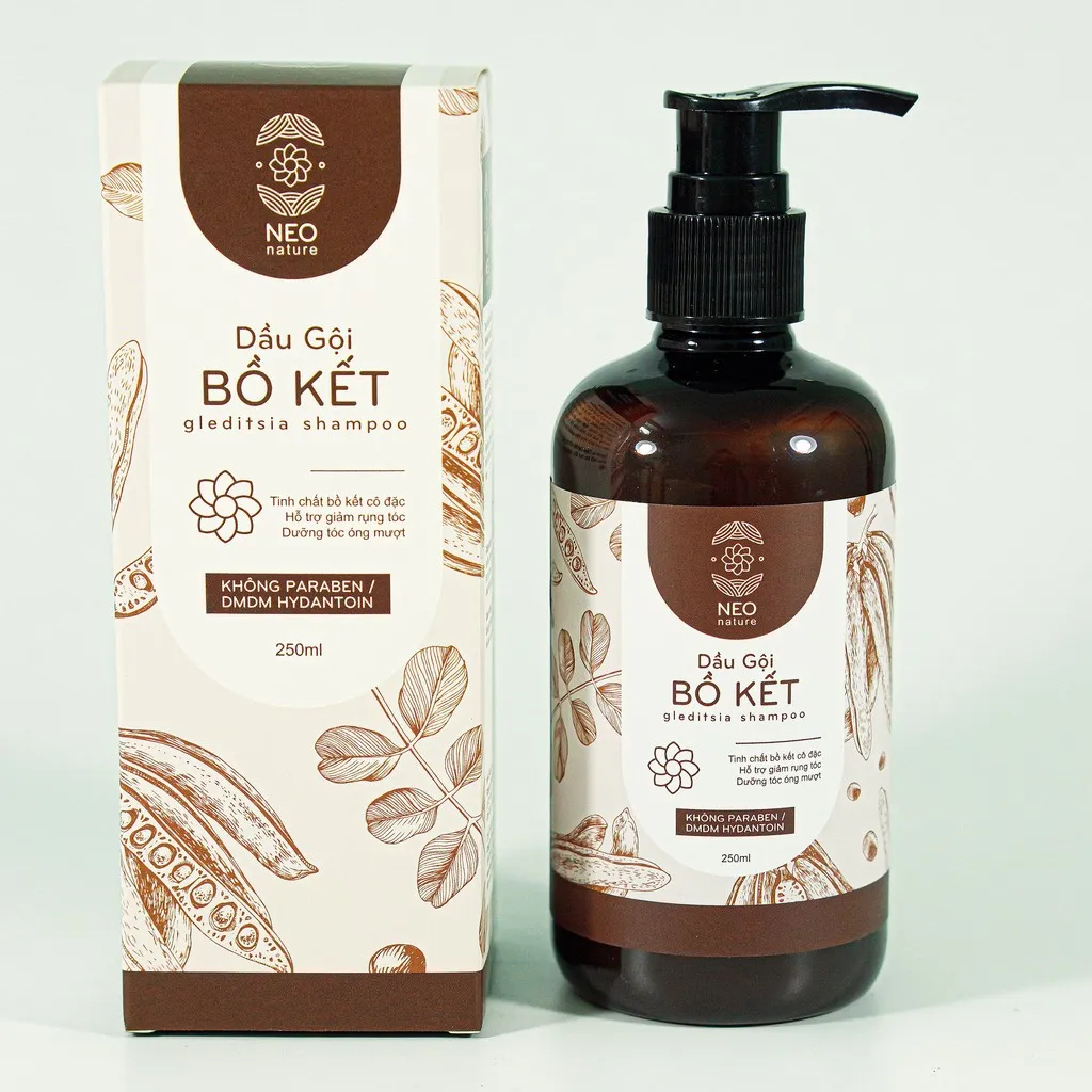 Alternative view of Bộ Đôi (gội + Xả) Dưỡng Tóc Suôn Mượt Và Giảm Gãy Rụng Tóc Gồm Dầu Gội Bồ Kết (250ml) & Dầu Xả Hoa Bưởi (250ml) - Neoneture