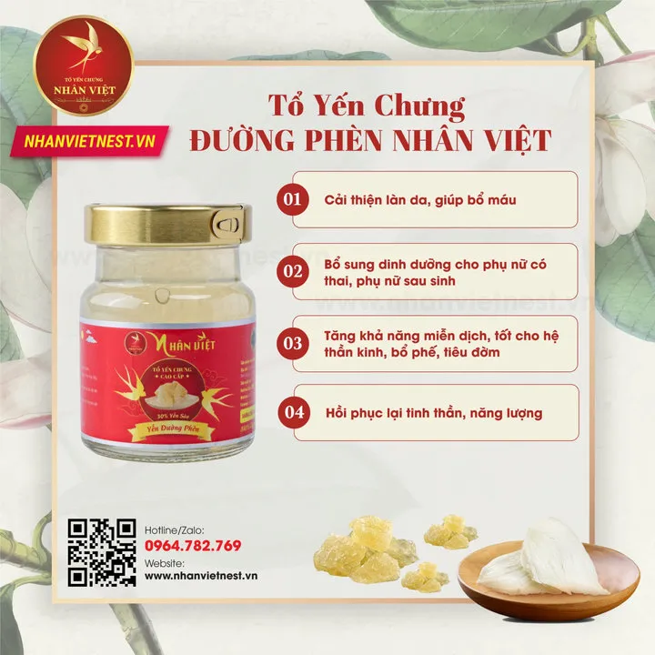 Alternative view of [10 Hũ Tặng 1] Yến Sào 30% Yến Chưng Đường Phèn Nhân Việt Hũ 70ml Mua 10 Tặng 1- Nhân Việt