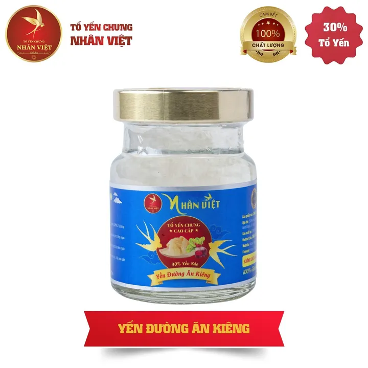Alternative view of [10 Hũ Tặng 1] Yến Sào 30% Yến Chưng Đường Kiêng Nhân Việt Hũ 70ml Mua 10 Tặng Thêm 1- Nhân Việt