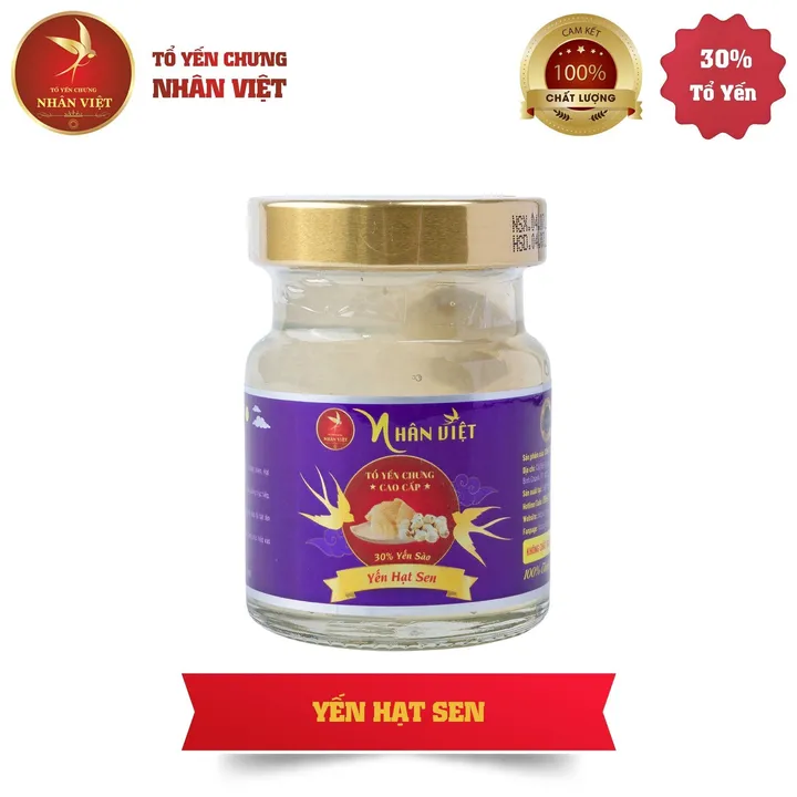 Alternative view of [10 Hũ Tặng 1 Hũ] Yến Sào 30% Yến Chưng Hạt Sen Nhân Việt Hũ 70ml Mua 10 Hũ Tặng 1 Hũ- Nhân Việt