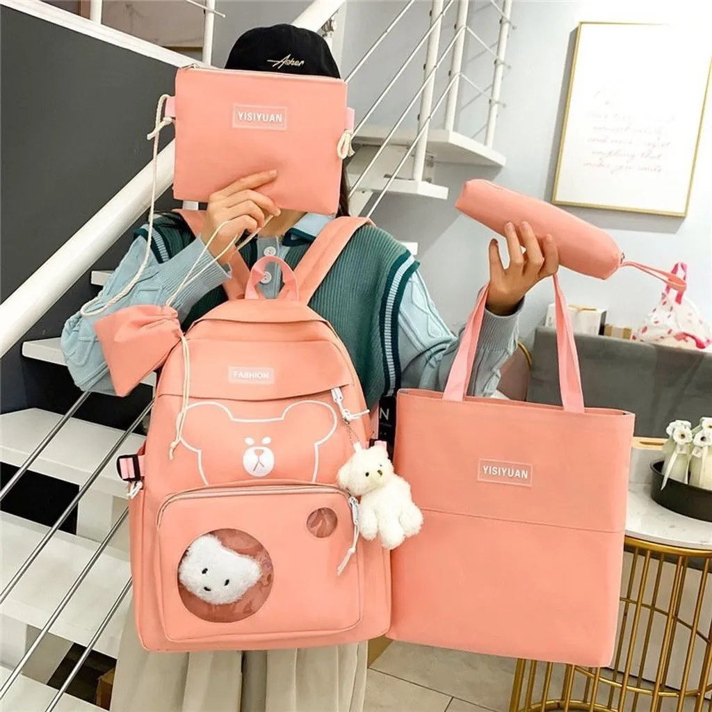 Alternative view of Set Balo 4 Món Đi Học Gấu Xinh Vừa A4 Sa543 - Sam Store