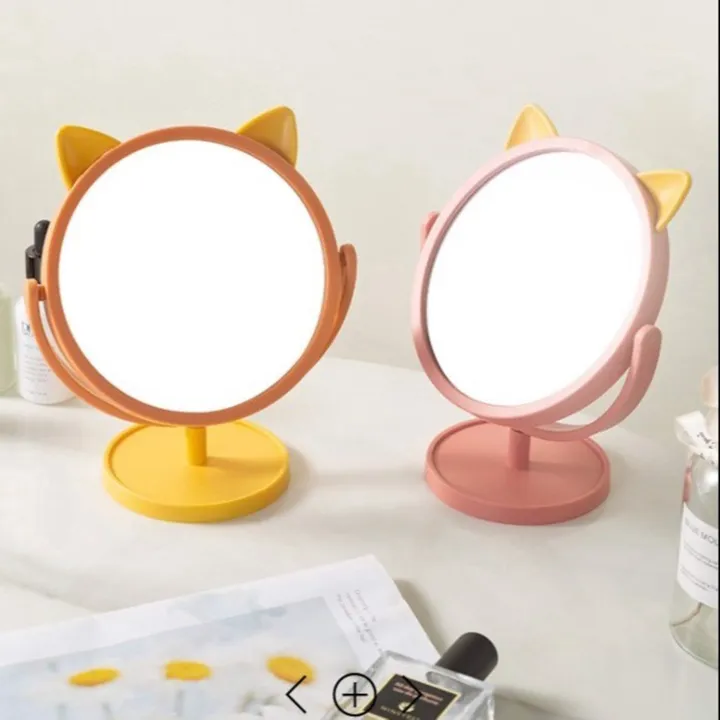 Gương Trang Điểm Xoay 360 Độ Hình Tai Mèo - Shop Mẹ Bống