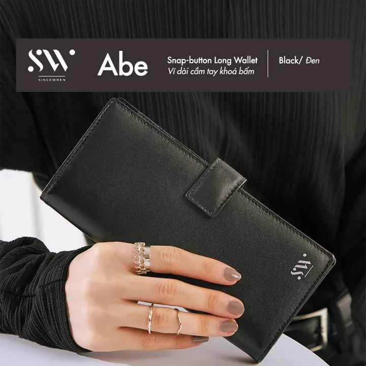 Alternative view of Ví Dài Abe Nắp Gập Khoá Bấm (snap-button Long Wallet)- Sincewhen