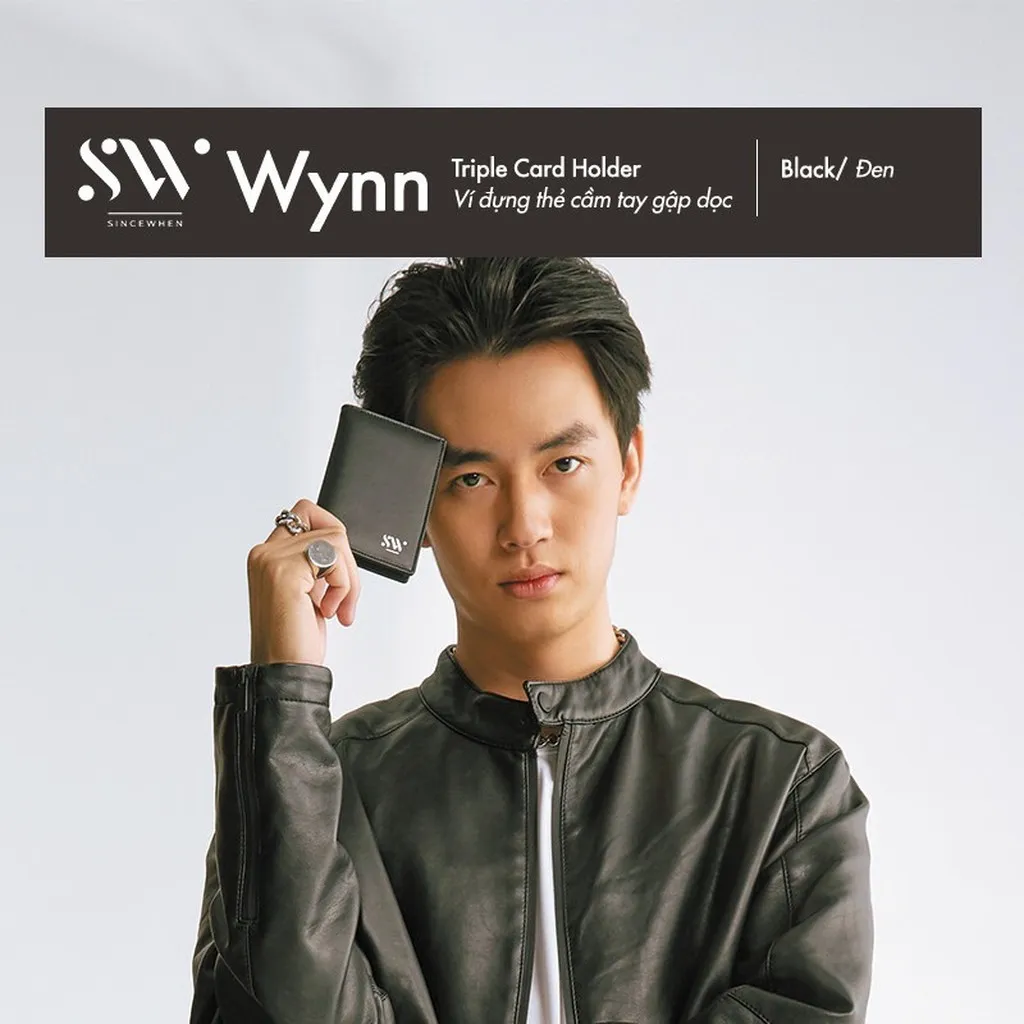 Alternative view of Ví đựng thẻ Wynn Nhiều Ngăn gập dọc (triple card holder) - Sincewhen