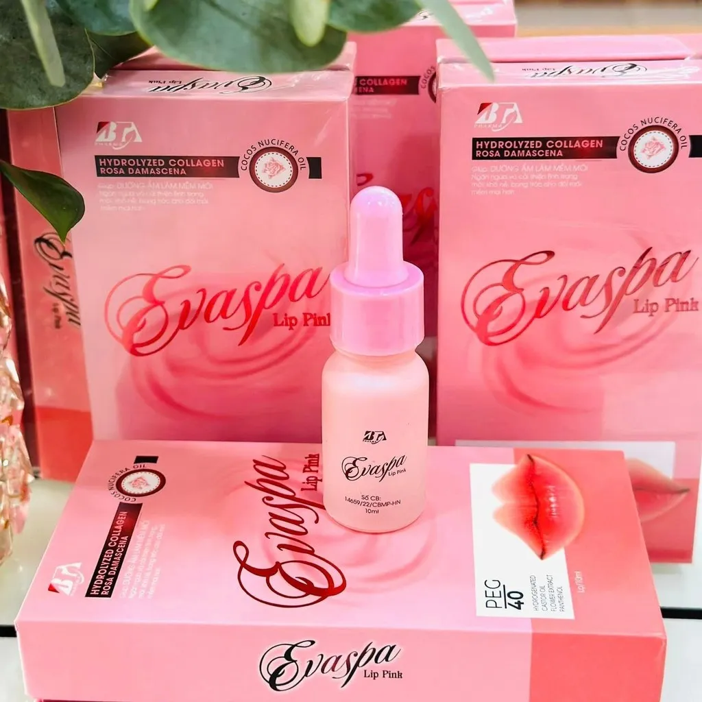 Serum Dưỡng Môi Evaspa Lip Pink Giúp Dưỡng Ẩm, Làm Mềm Môi, Ngăn Ngừa Và Cải Thiện Tình Trạng Môi Khô Nẻ, Bong Tróc Lọ 10ml