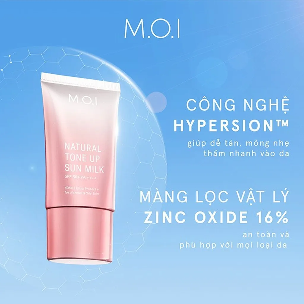 Alternative view of M.o.i-kem Chống Nắng Nâng Tone Tự Nhiên M.o.i Natural Tone Up Sun Milk