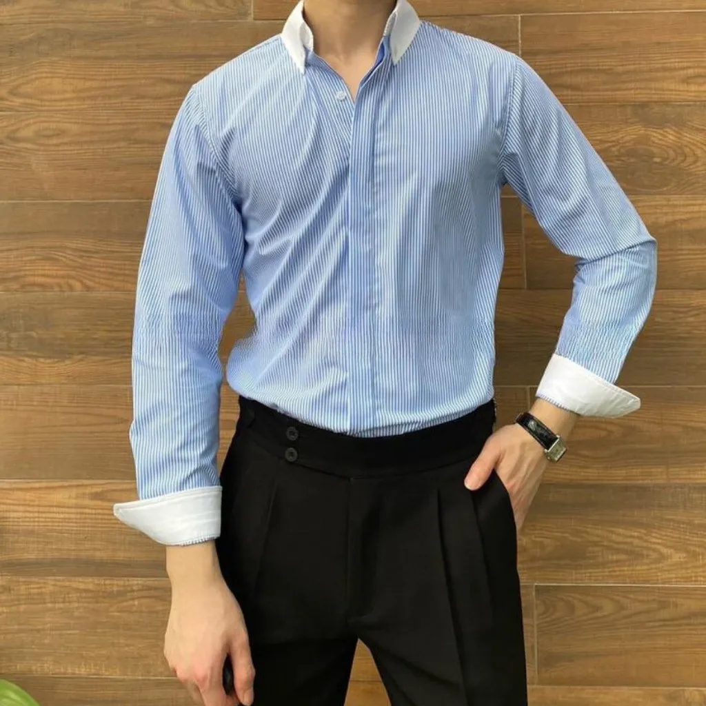 Áo Sơ Mi Nam Tuto5 Menswear Kẻ Sọc Dài Tay Form Slim Fit Cao Cấp Chính Hãng Smt05 - Tuto5