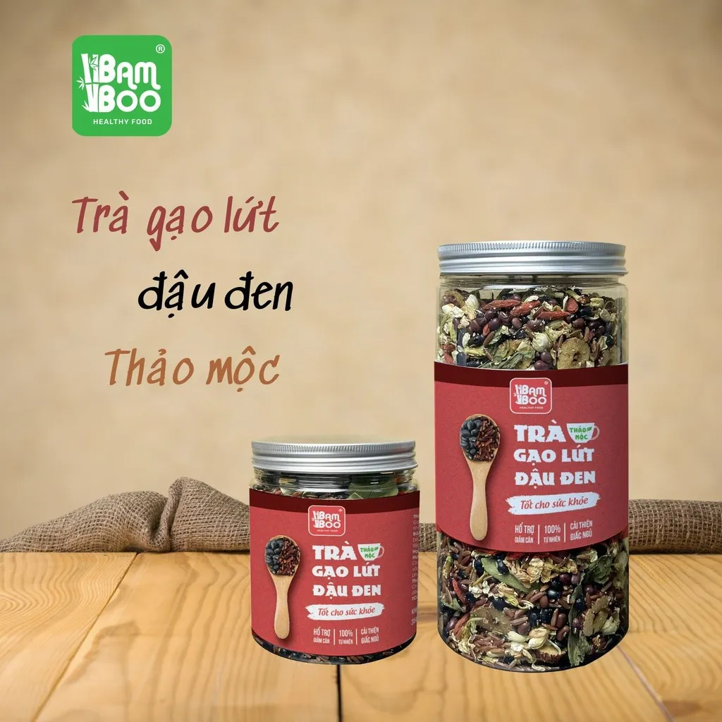 Alternative view of Trà Gạo Lứt Đậu Đen Vị Thảo Mộc - Detoko