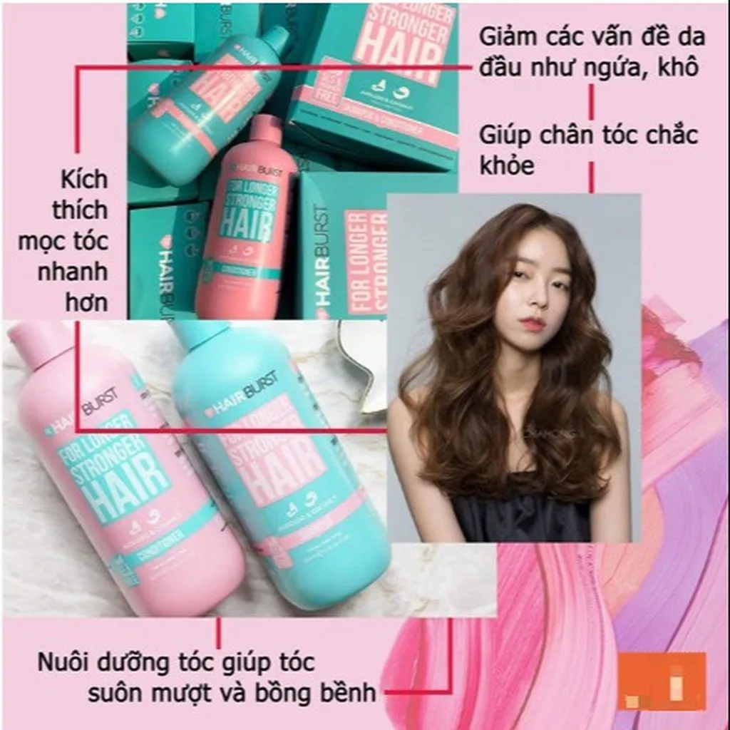 Alternative view of Cặp Gội Xả Hair Burst Kích Mọc Tóc Nhanh Và Nuôi Dưỡng Tóc Khỏe - Gdn