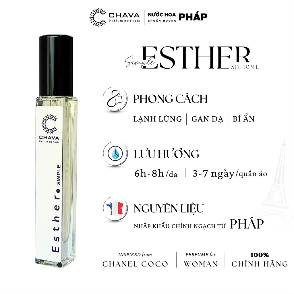 Alternative view of [combo Quà Tặng] 1 Son Kem Lì Rosy Touch The Stars + 2 Nước Hoa Simple 10ml - Chava
