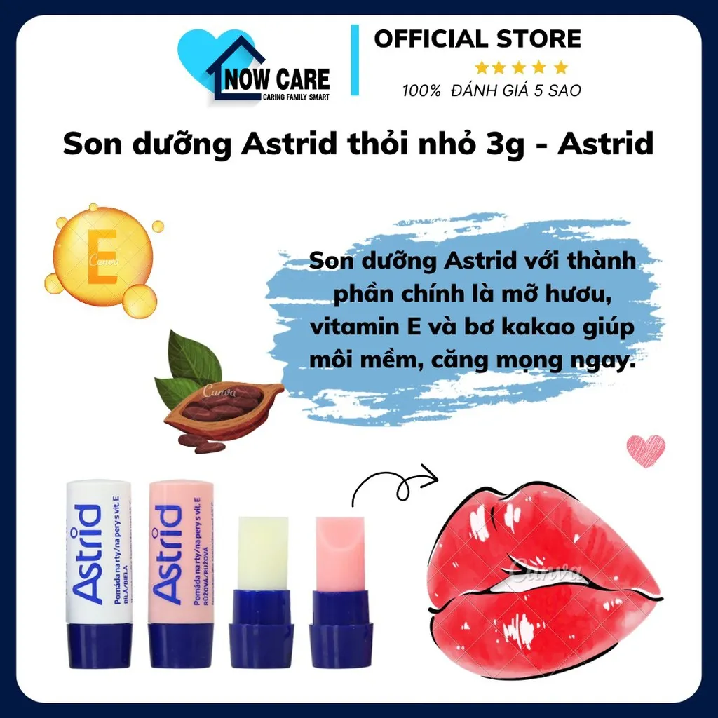 Son Dưỡng Astrid Thỏi Nhỏ 3g - Astrid