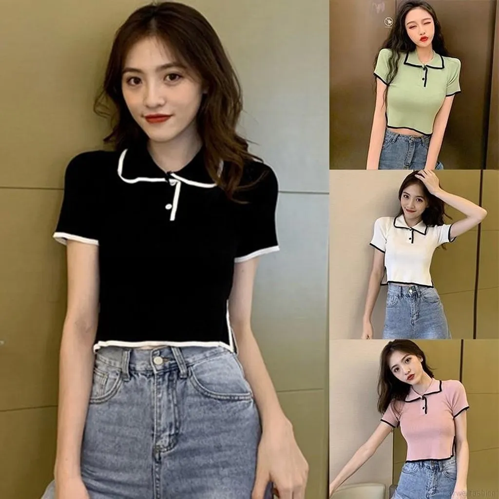 Alternative view of Áo Len Cổ Bẻ Phối Viền Xẻ Tà 2 Bên Độc Đáo Sldca176 - Diepchi Fashion