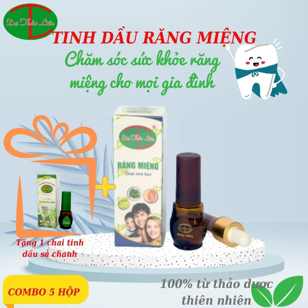 [combo 5 Hộp] Tinh Dầu Răng Miệng 5ml - Dạ Thảo Liên