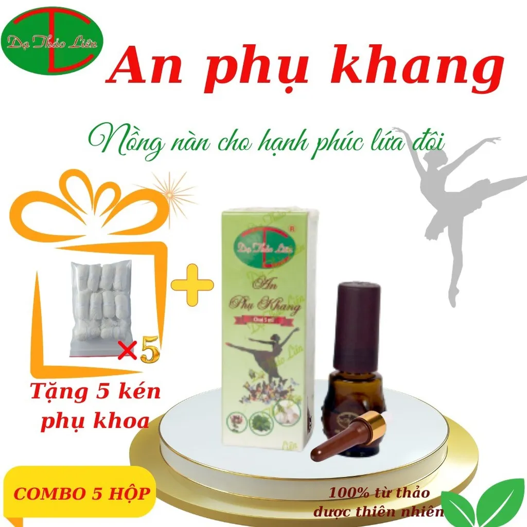 [combo 5 Hộp] Tinh Dầu An Phụ Khang 5ml - Dạ Thảo Liên