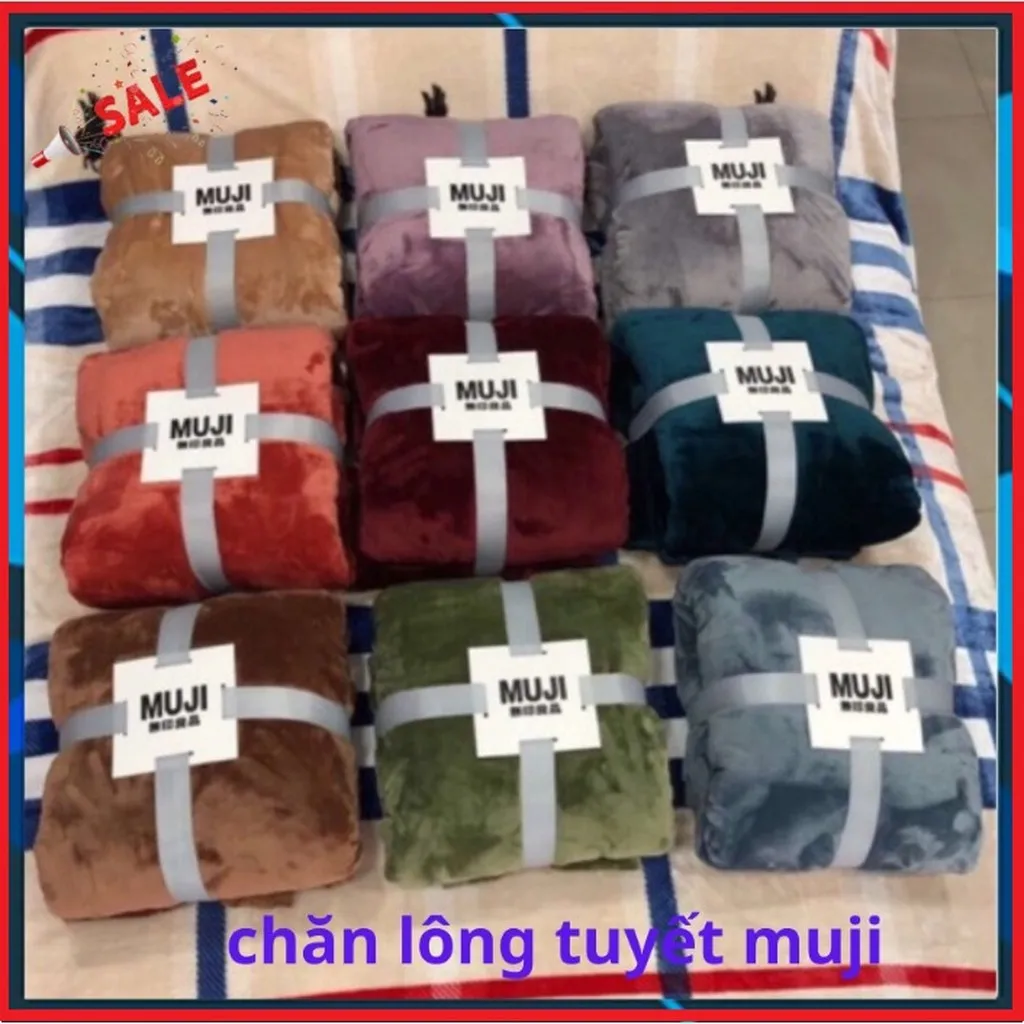 Chăn Muji, Mền, Chăn Lông Tuyết Muji Xuất Hàng Việt Nam Xuất Nhật 2 X 2.3m Ctb410 - Bechip