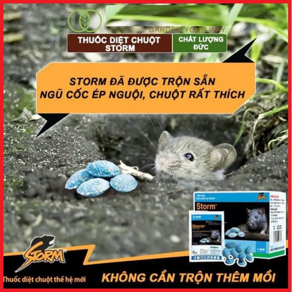 [ Gói 20 Viên ] Thuốc Diệt Chuột Sinh Học Storm Thế Hệ Mới Hiệu Quả, An Toàn Ctb406 - Bechip