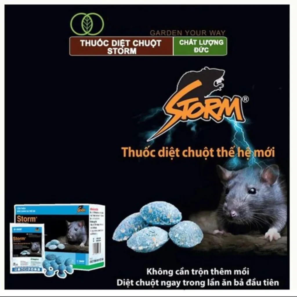 Alternative view of [ Gói 20 Viên ] Thuốc Diệt Chuột Sinh Học Storm Thế Hệ Mới Hiệu Quả, An Toàn Ctb406 - Bechip