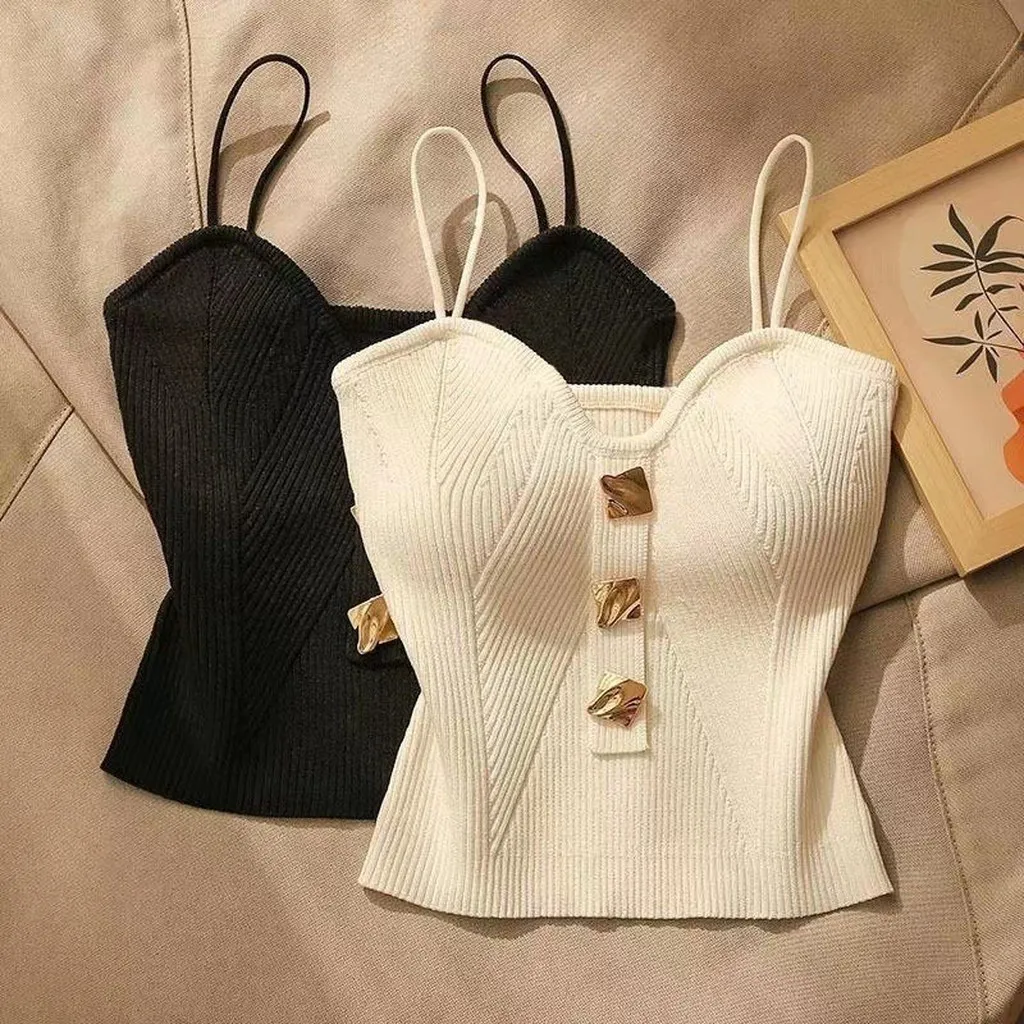 Áo Len Cúp Ngực Mặc Trong Vest Cúc Vàng Sang Trọng Freesize Dưới 60kg Pp448 - Pipi Store