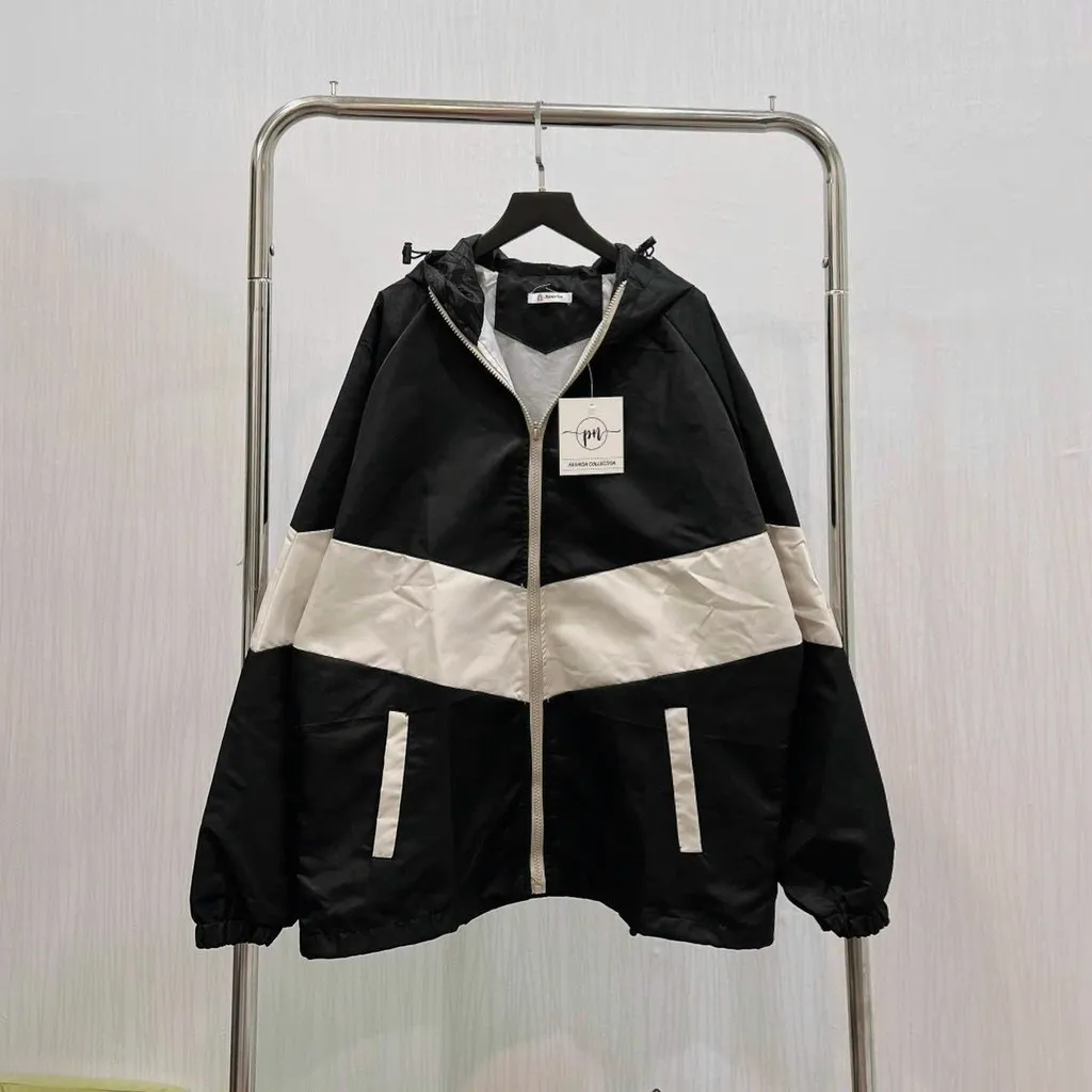 Alternative view of Áo Khoác Dù Form Rộng Unisex Phối Màu Siêu Xinh Có Nón - Kim