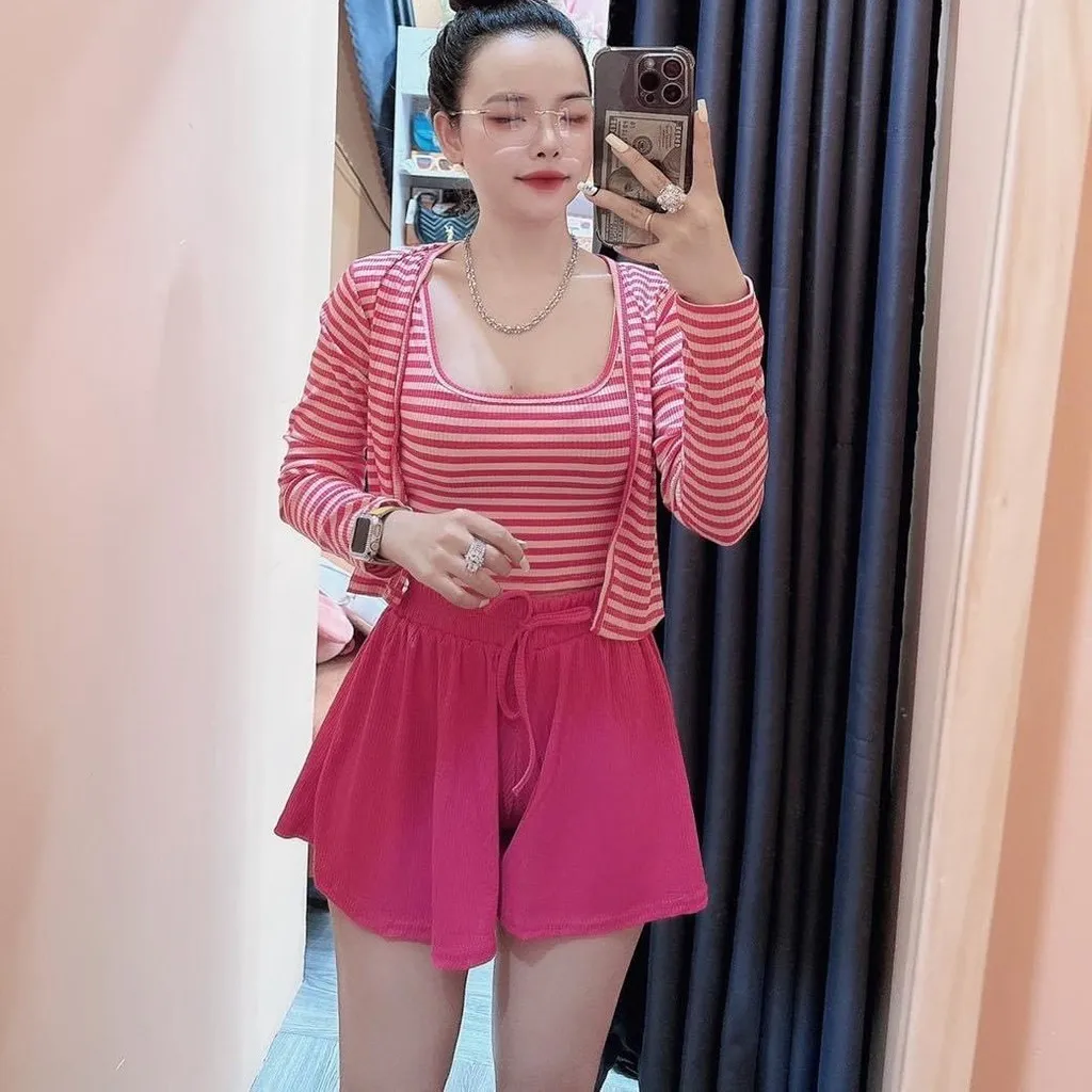 Set Bộ Thun Gân Đùi 3 Món - Lê Phương Boutique