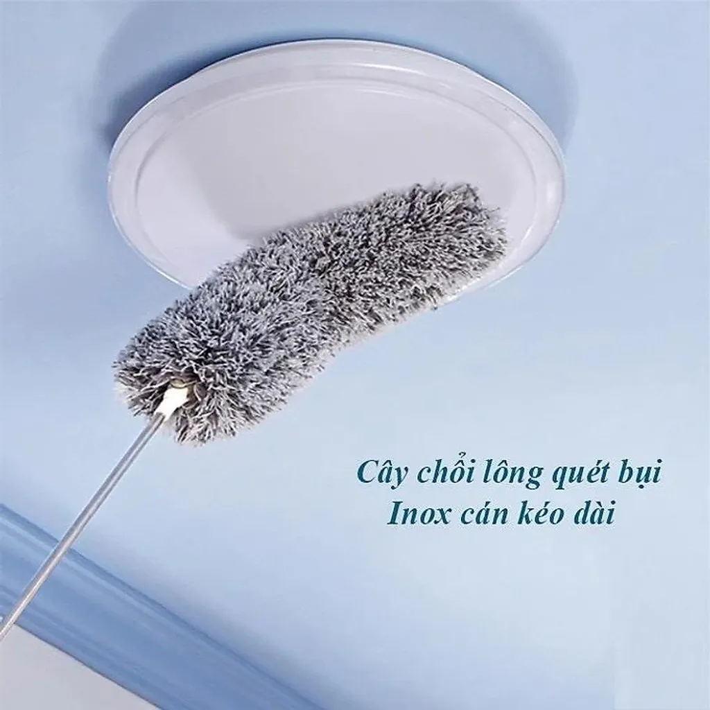 Alternative view of Cây Lau Bụi Quét Trần Nhà Cán Dài Tới 2.8m, Đầu Uốn Cong Ctb422 - Bechip