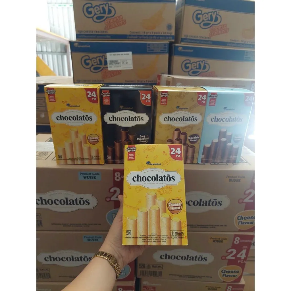 Bánh Quế Chocolatos 336gr (24 Thanh X14g) Nhập Khẩu Indonesia - Gdn
