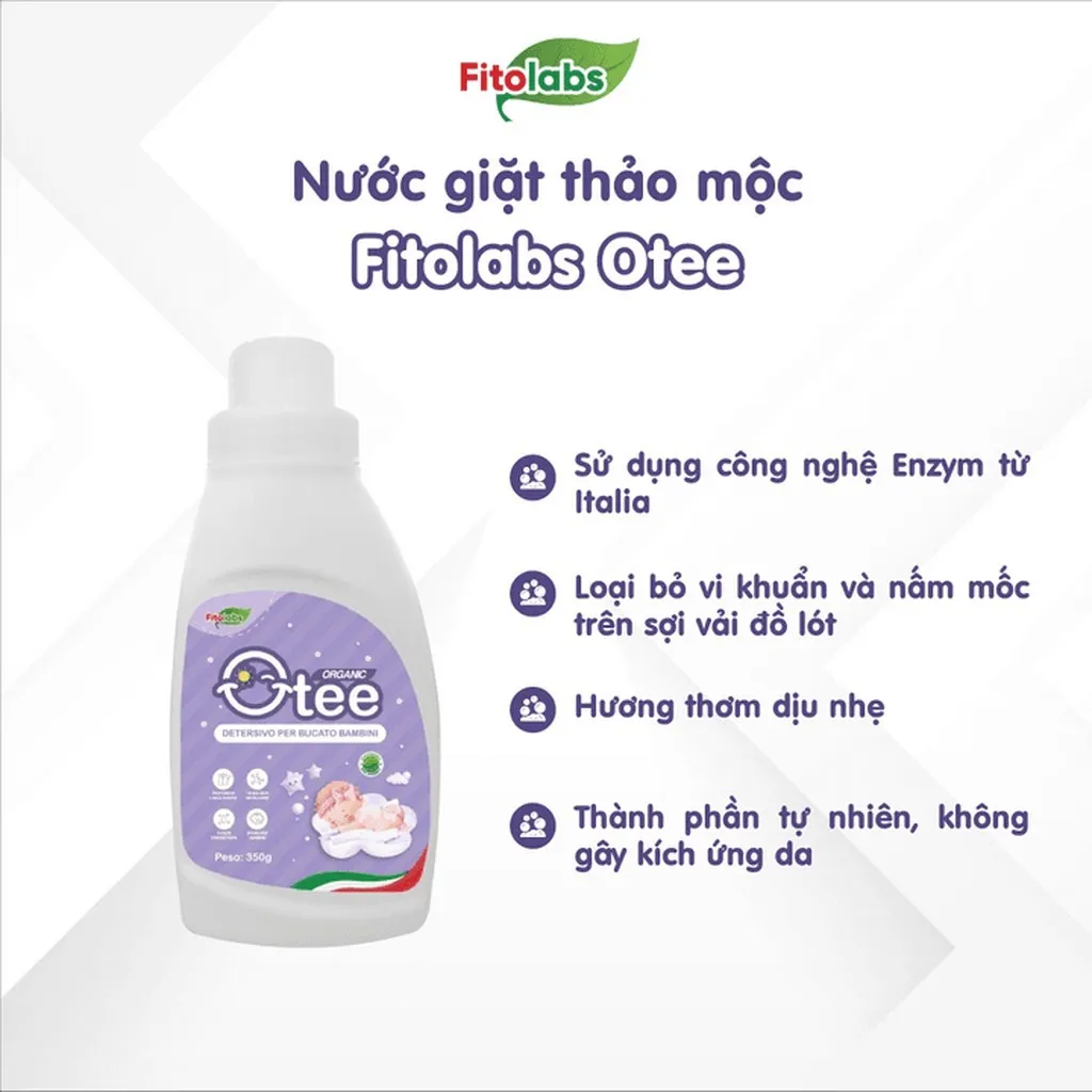 Alternative view of Nước Giặt Thảo Mộc Otee Cho Đồ Sơ Sinh, Công Nghệ Khử Khuẩn Enzym Từ Italia