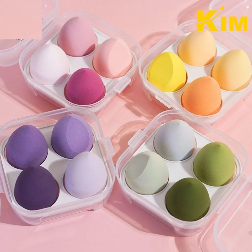 Mút Trang Điểm Hình Giọt Nước Không Thấm Nước 4 Miếng - Kim