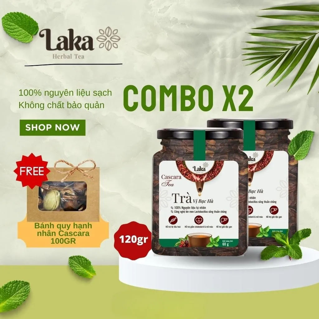 Alternative view of Combo Tặng Quà - 2 Hộp Trà Cà Phê Cascara Mix Vị Laka 60gr, 100% Quả Cà Phê Tươi Chín Mọng, Công Nghệ Enzyme Độc Quyền