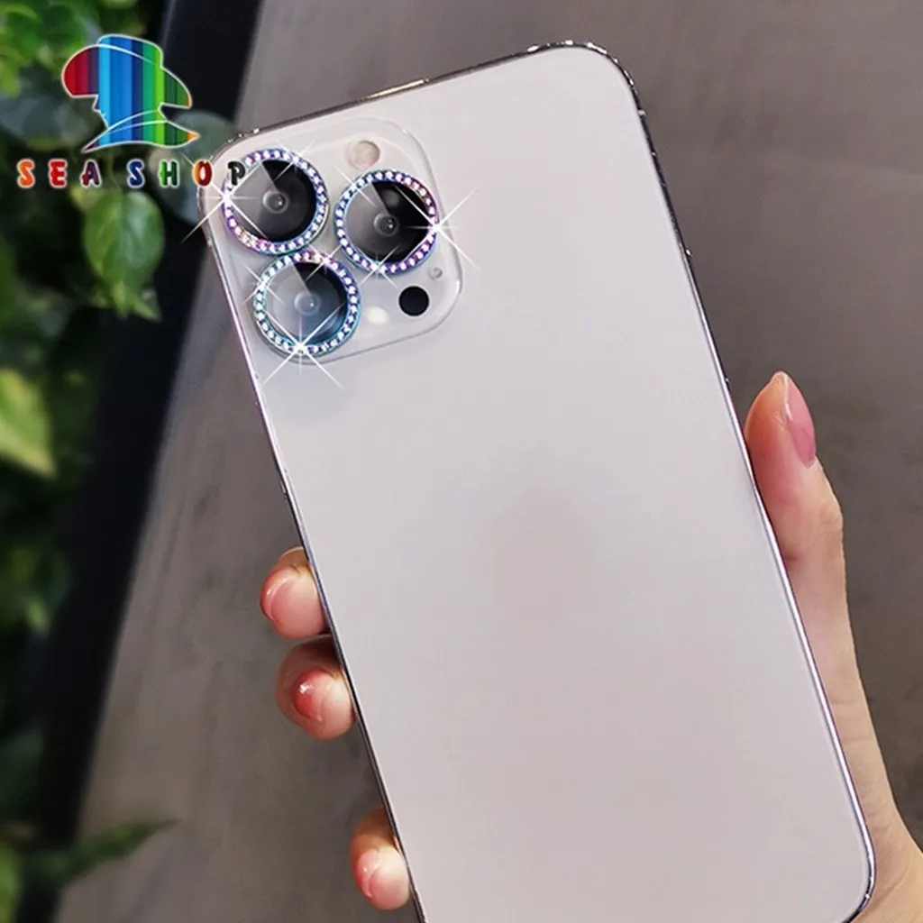 Alternative view of Mắt Bảo Vệ Camera Đính Đá Cho Iphone 13 Mini, 13, 13 Pro Max - Chất Liệu Titan - Không Gây Yếu Sóng - Seashop