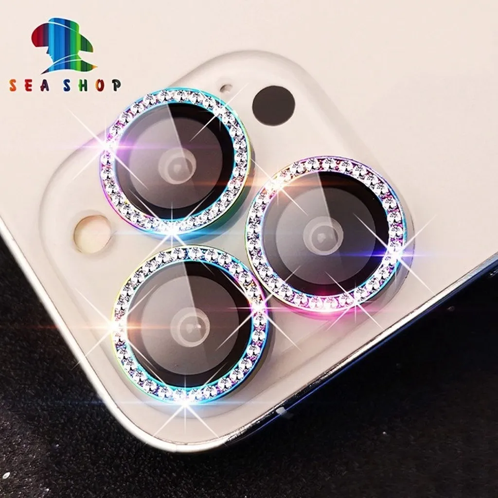 Mắt Bảo Vệ Camera Đính Đá Cho Iphone 11 Pro Max, Ip11- Chất Liệu Titan - Không Gây Yếu Sóng - Seashop