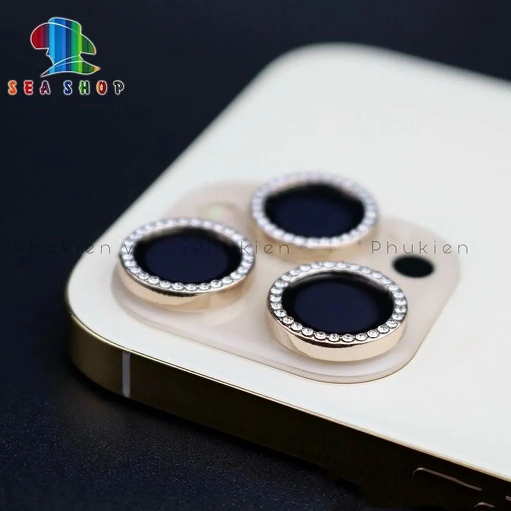 Alternative view of Mắt Bảo Vệ Camera Đính Đá Cho Iphone 11 Pro Max, Ip11- Chất Liệu Titan - Không Gây Yếu Sóng - Seashop