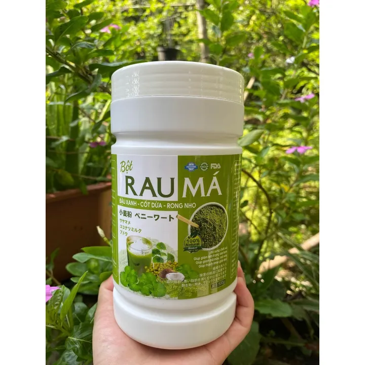 Bột Rau Má Rong Nho Bổ Sung Chất Xơ Giảm Táo Bón Thanh Nhiệt Giải Độc Giảm Mỡ Máu Hộp 500g