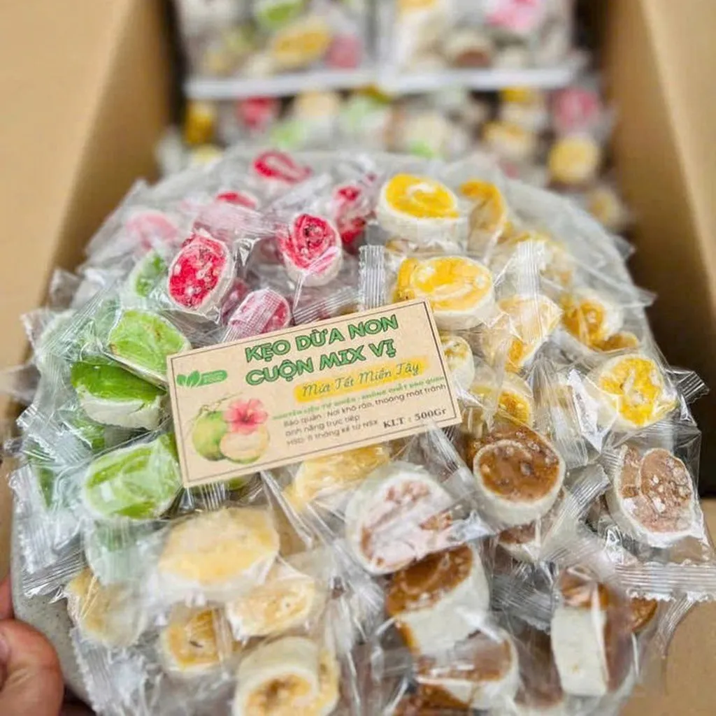 Alternative view of Kẹo Dừa Non Cuộn Bách Vị, Đặc Sản Bến Tre 500g - Winnie House