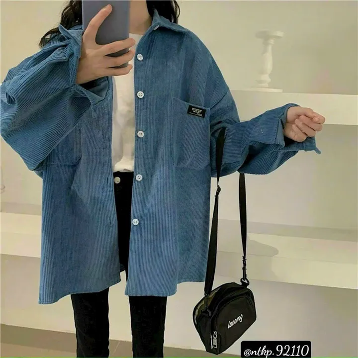 Áo Sơ Mi Nhung Trơn Nhung Kiểu Nữ Dáng Siêu Xinh Chất Vải Tốt Mịn Form Rộng Có Túi Hộp Trước Áo Hàng Hot Trend-htm Fashion