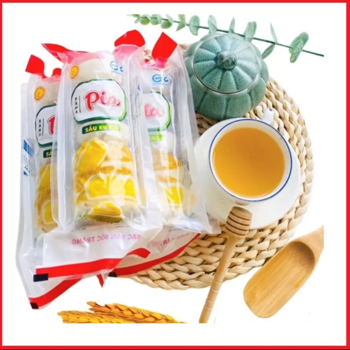 [ Hộp 5 Cái] Combo 3 Hộp Bánh Pía Sầu Riêng Đậu Xanh Mini - Đặc Sản Sóc Trăng Ctb462 - Bechip