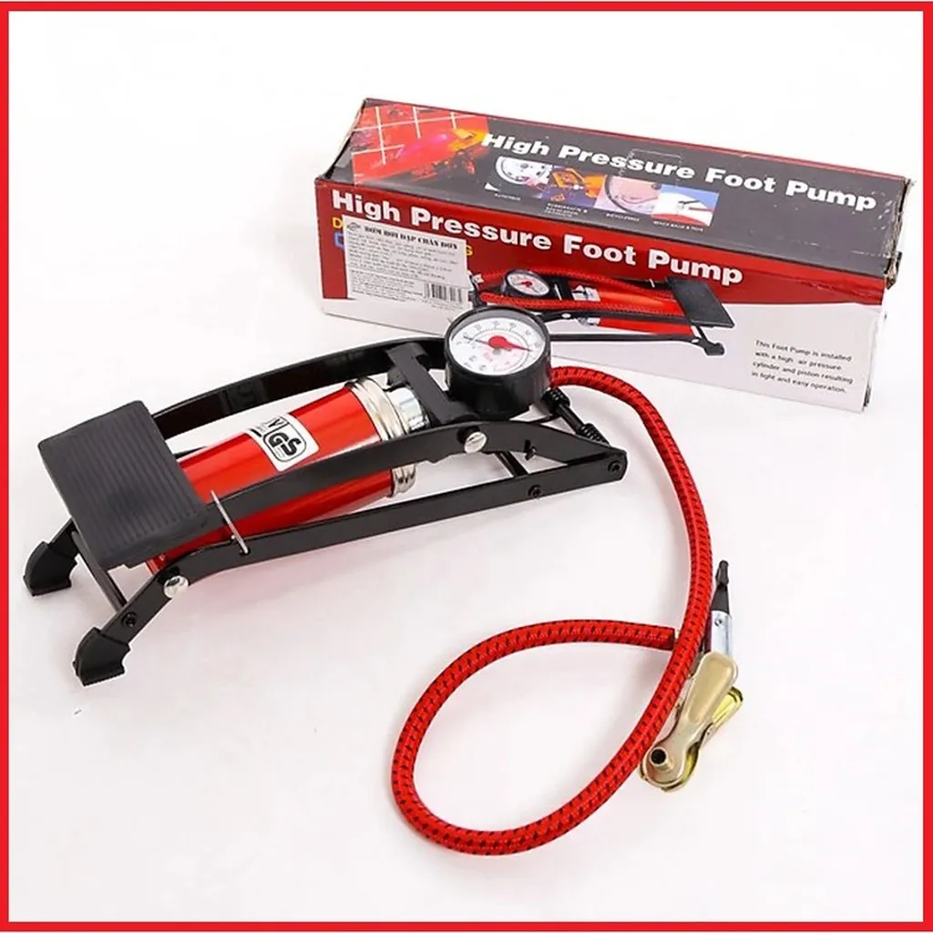 Bơm Xe Đạp, Bơm Xe Máy, Dụng Cụ Bơm Hơi Đạp Chân Xe Đạp, Xe Máy, Ô Tô Ctb463 - Bechip