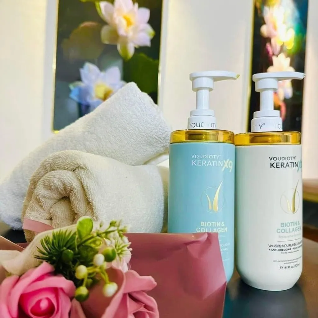 Alternative view of Cặp Gội Xả Voudioty Keratin X9 Biotin & Collagen 500ml - Keratin