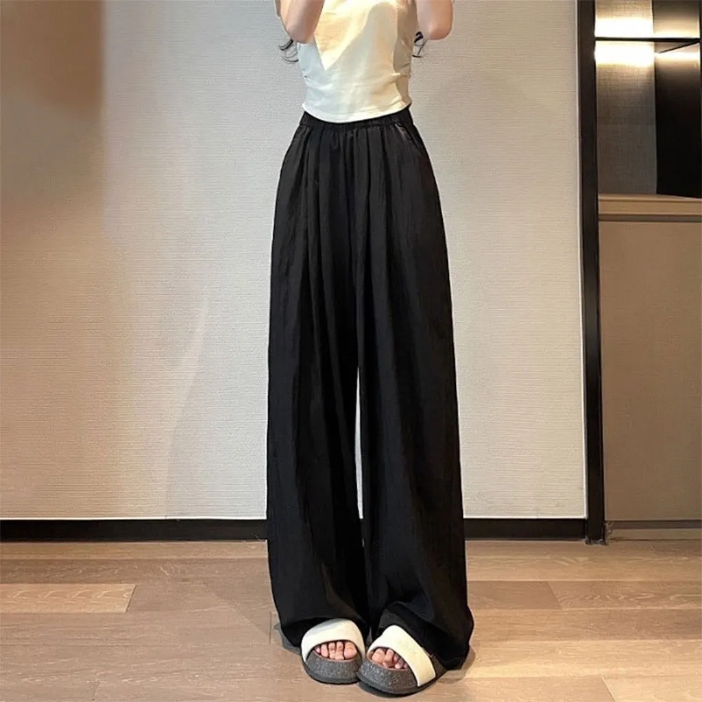 Alternative view of Quần Dài Suông Ống Rộng Vải Đũi Xịn Lưng Thun - Lê Phương Boutique