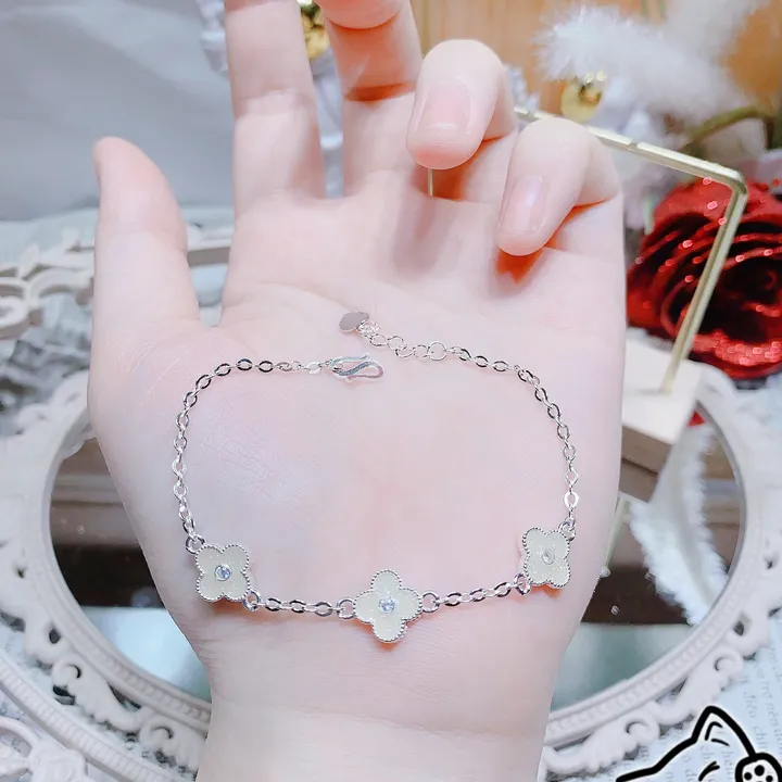 Alternative view of Lắc Tay Cỏ Bốn Lá Bạc Ta Cao Cấp Tgj - Thắng Giang