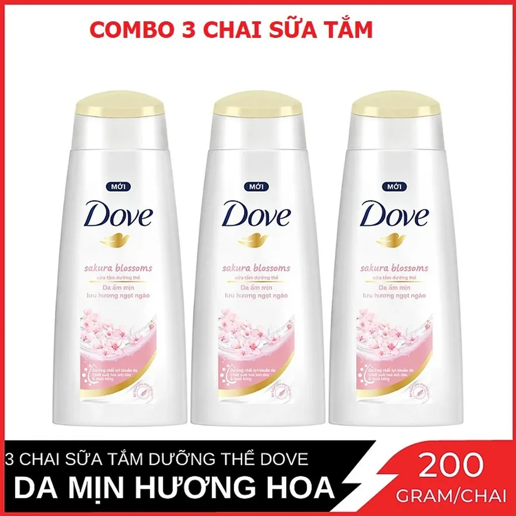 Alternative view of Sữa Tắm Dưỡng Thể Dove Sakura Blossoms Hương Hoa Anh Đào 200g Ctb487 - Bechip