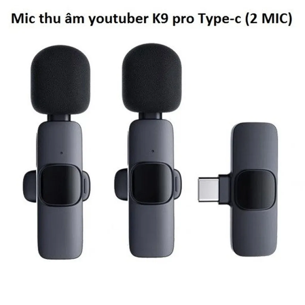 Mic Thu Âm Youtuber K9 Pro Type - C 2 Mic - Gdn