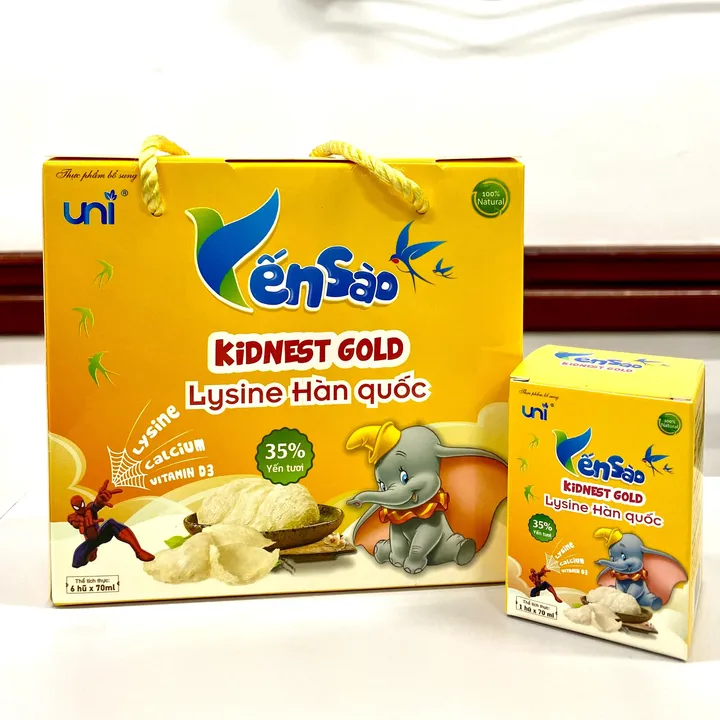 Lốc 6 Hũ Yến Sào Uni Kidnest Gold 36% (yến Cho Bé)_uni Pharma