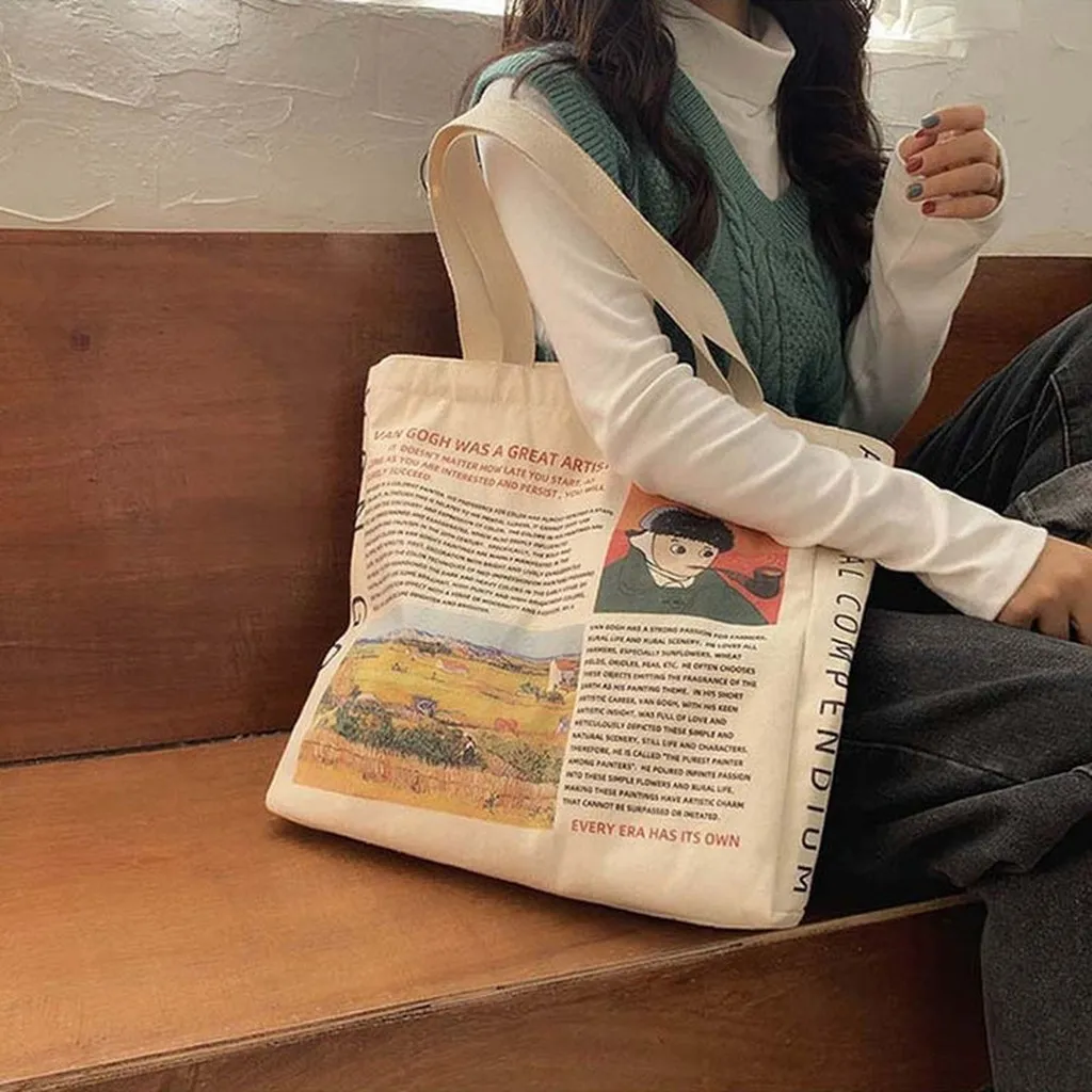 Túi Tote Đeo Vai Vải Canvas Thời Trang Tt07