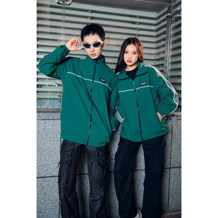 Áo Khoác Gió Nam Nữ Unisex Tay Phối Sọc Phản Quang, Kiểu Dáng Thể Thao, Năng Động Sldcg29 - Diepchi Fashion