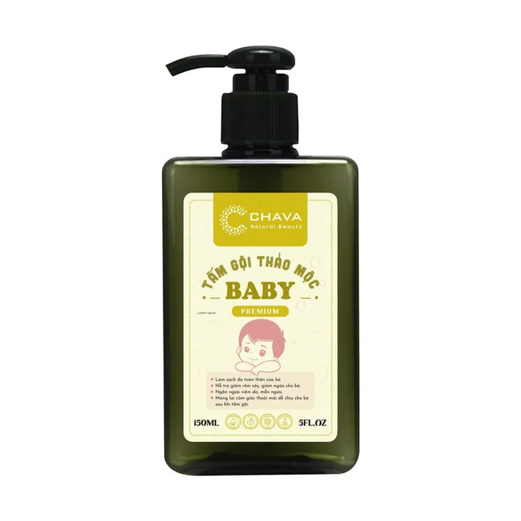 Alternative view of [combo] 2 Chai Tắm Gội Thảo Mộc Baby Premium 150ml - Chava Natural Beauty