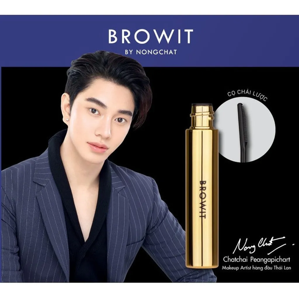 Alternative view of Mascara nongchat browit thái lan làm dài, dày và cong mi chuyên dụng cho makeup, chuốt mi chống thấm nước - chốt đi store