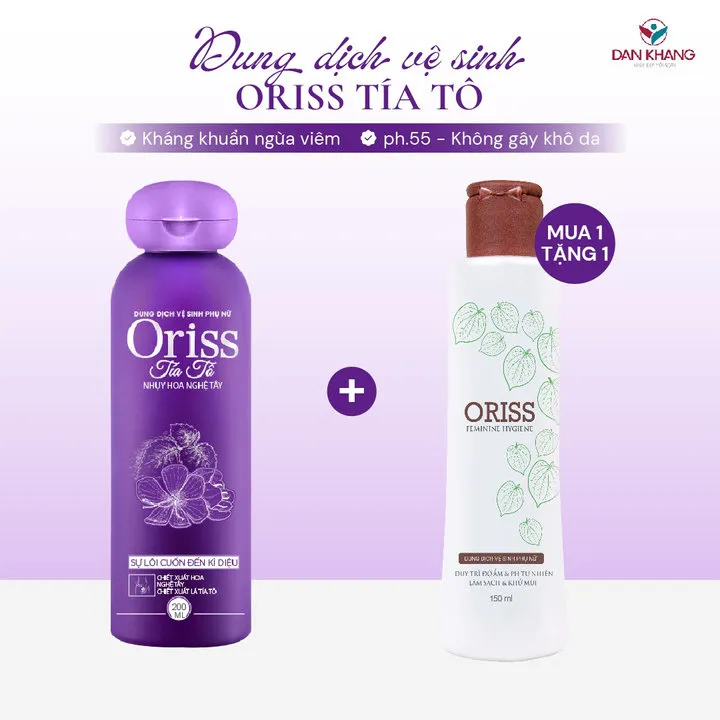 Dung Dịch Vệ Sinh Tía Tô Oriss 200ml Giúp Làm Sạch - Kháng Viêm - Ngăn Mùi Hôi Và Nấm Ngứa